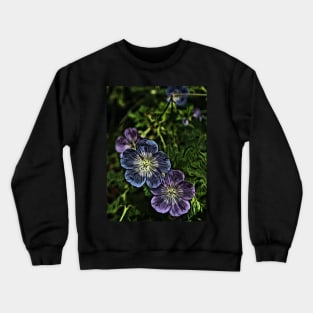 Dark Lunapic Geraniums Crewneck Sweatshirt